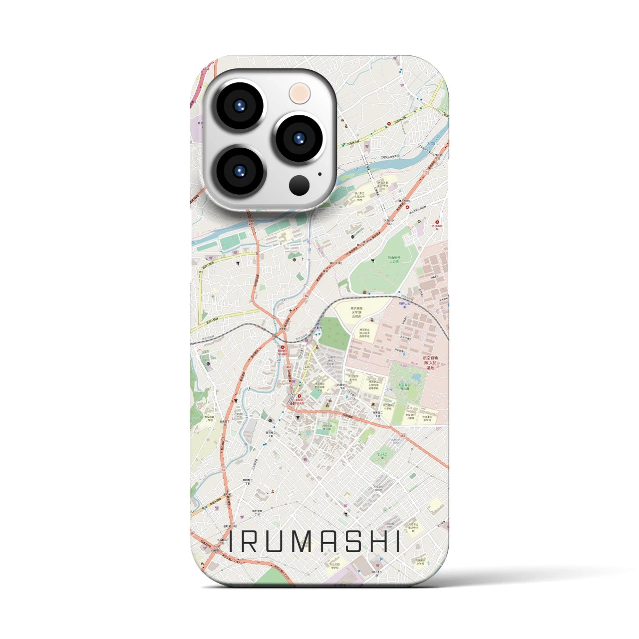 【入間市(埼玉県)】地図柄iPhoneケース(バックカバータイプ)
