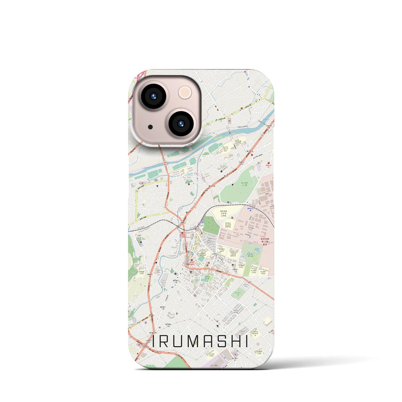 【入間市(埼玉県)】地図柄iPhoneケース(バックカバータイプ)