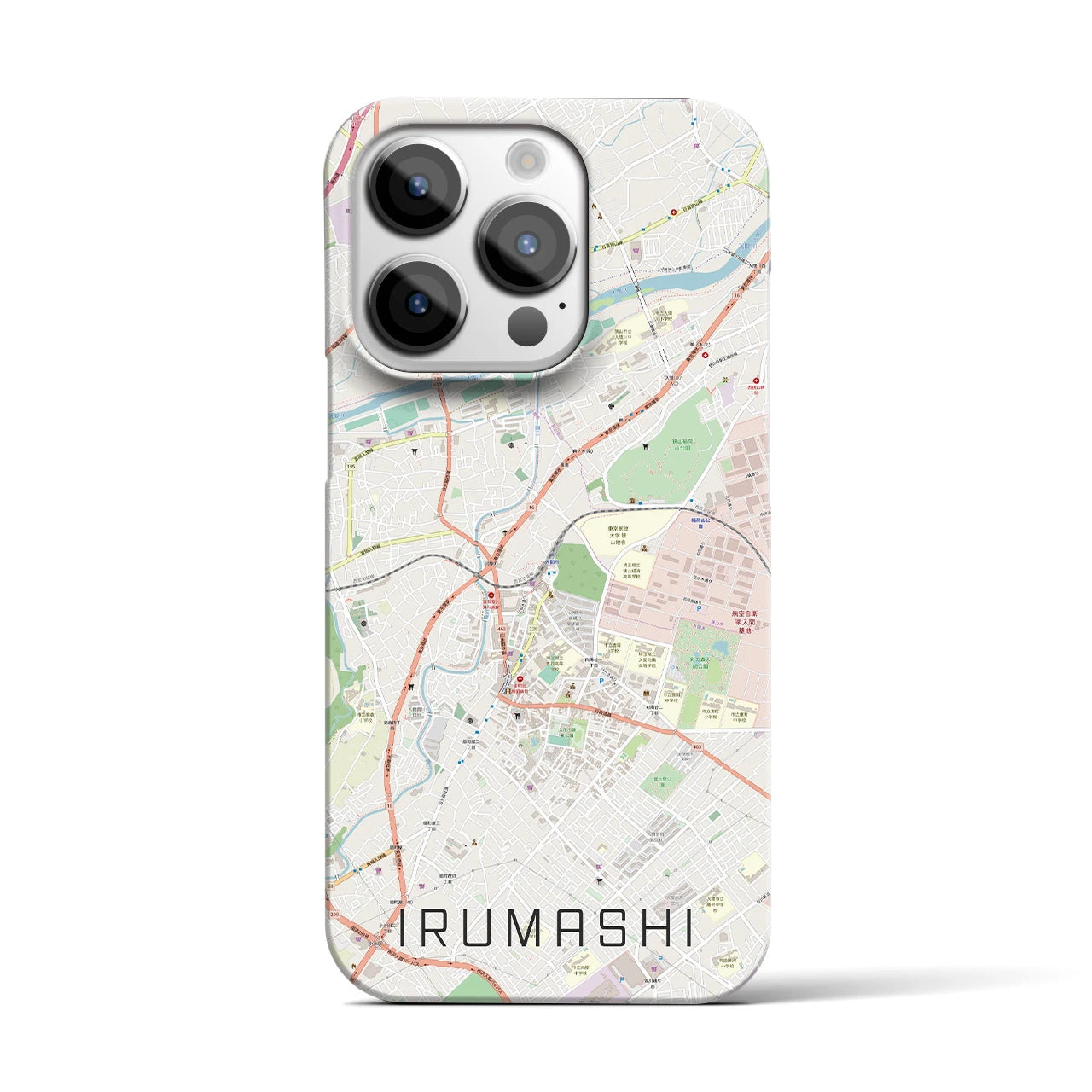 【入間市(埼玉県)】地図柄iPhoneケース(バックカバータイプ)
