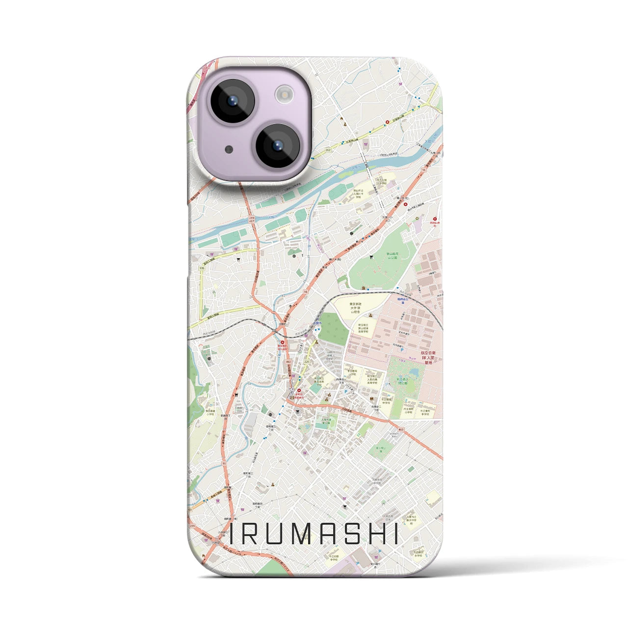 【入間市(埼玉県)】地図柄iPhoneケース(バックカバータイプ)
