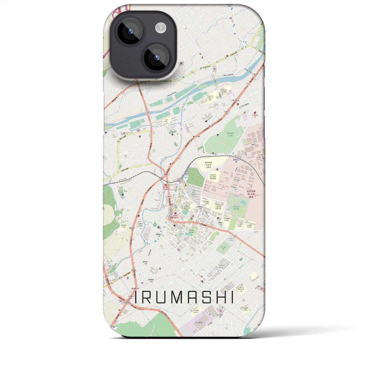 【入間市(埼玉県)】地図柄iPhoneケース(バックカバータイプ)
