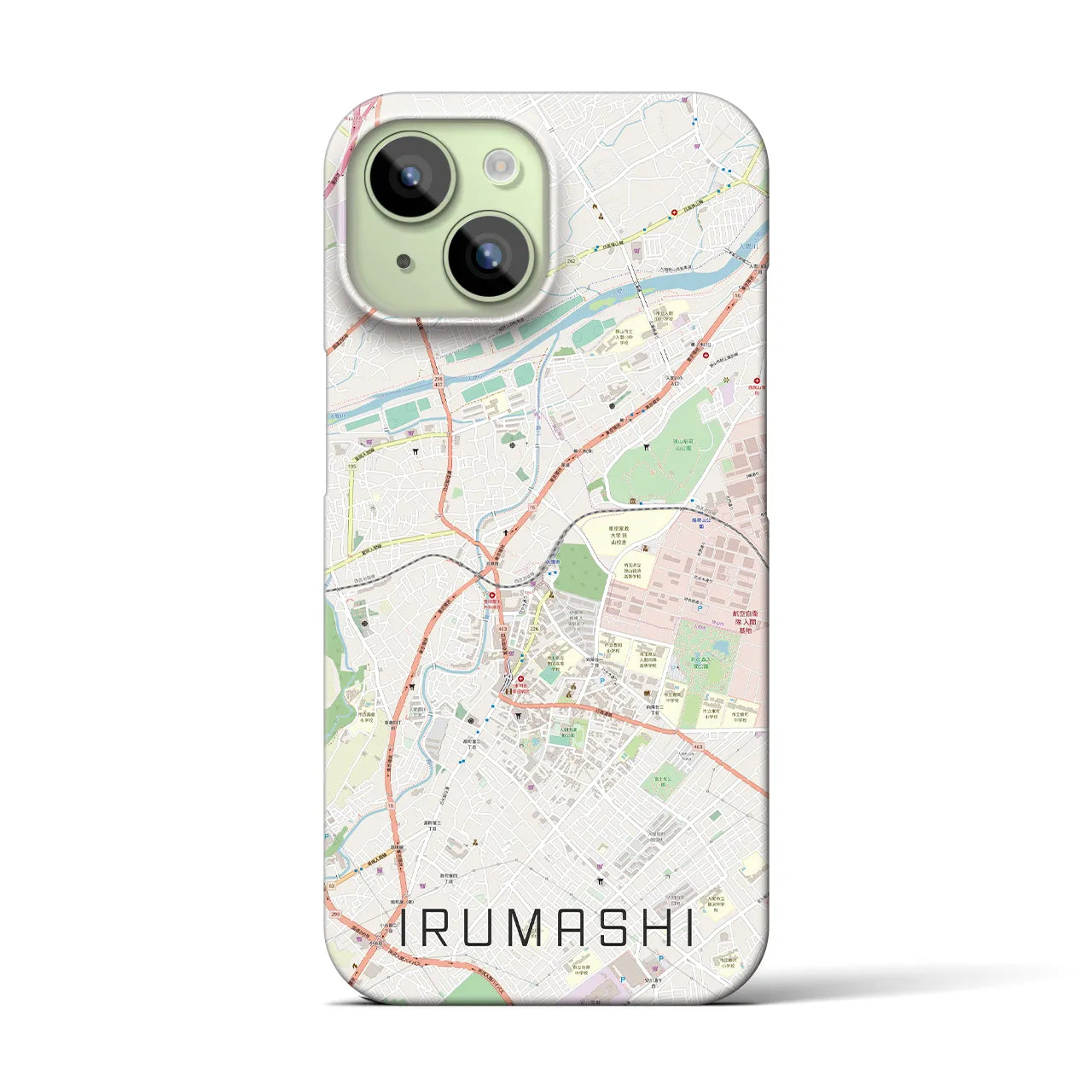 【入間市(埼玉県)】地図柄iPhoneケース(バックカバータイプ)