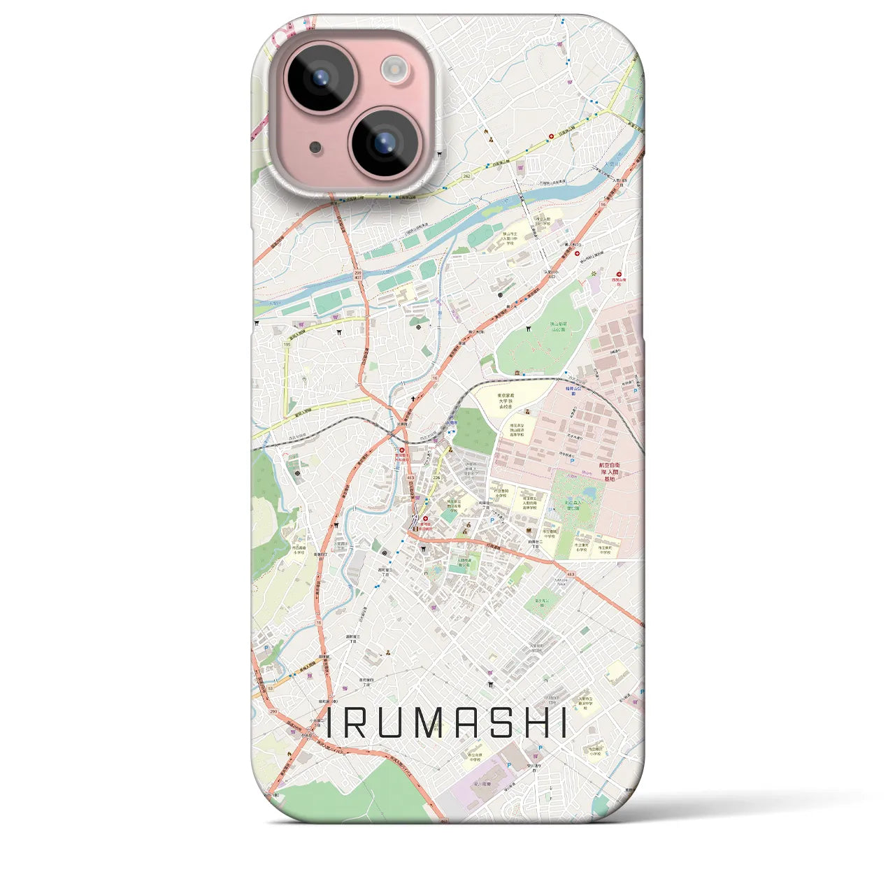 【入間市(埼玉県)】地図柄iPhoneケース(バックカバータイプ)