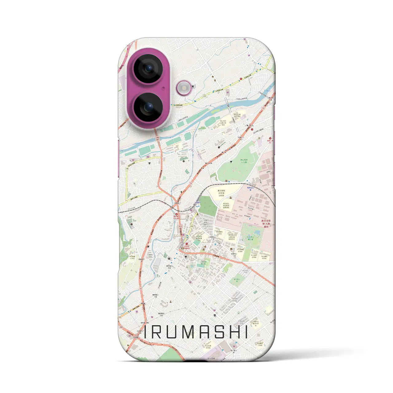 【入間市(埼玉県)】地図柄iPhoneケース(バックカバータイプ)