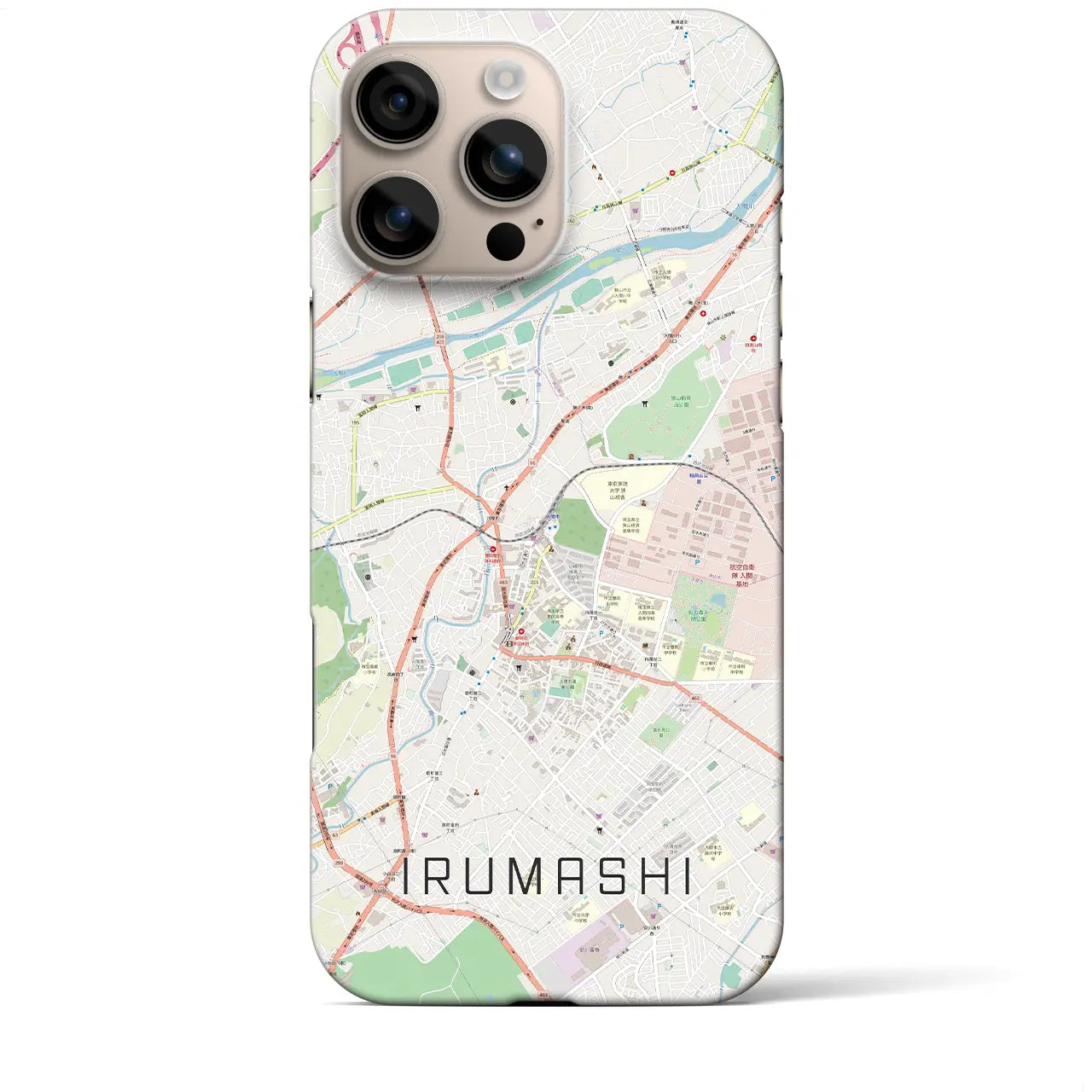 【入間市(埼玉県)】地図柄iPhoneケース(バックカバータイプ)