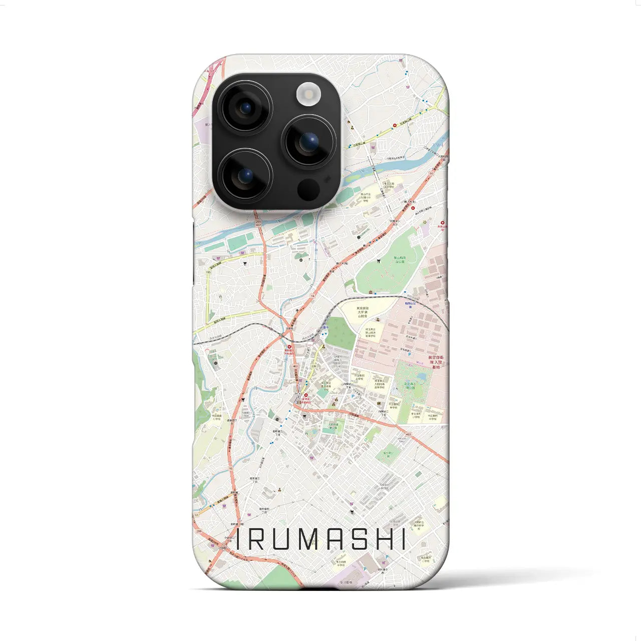 【入間市(埼玉県)】地図柄iPhoneケース(バックカバータイプ)