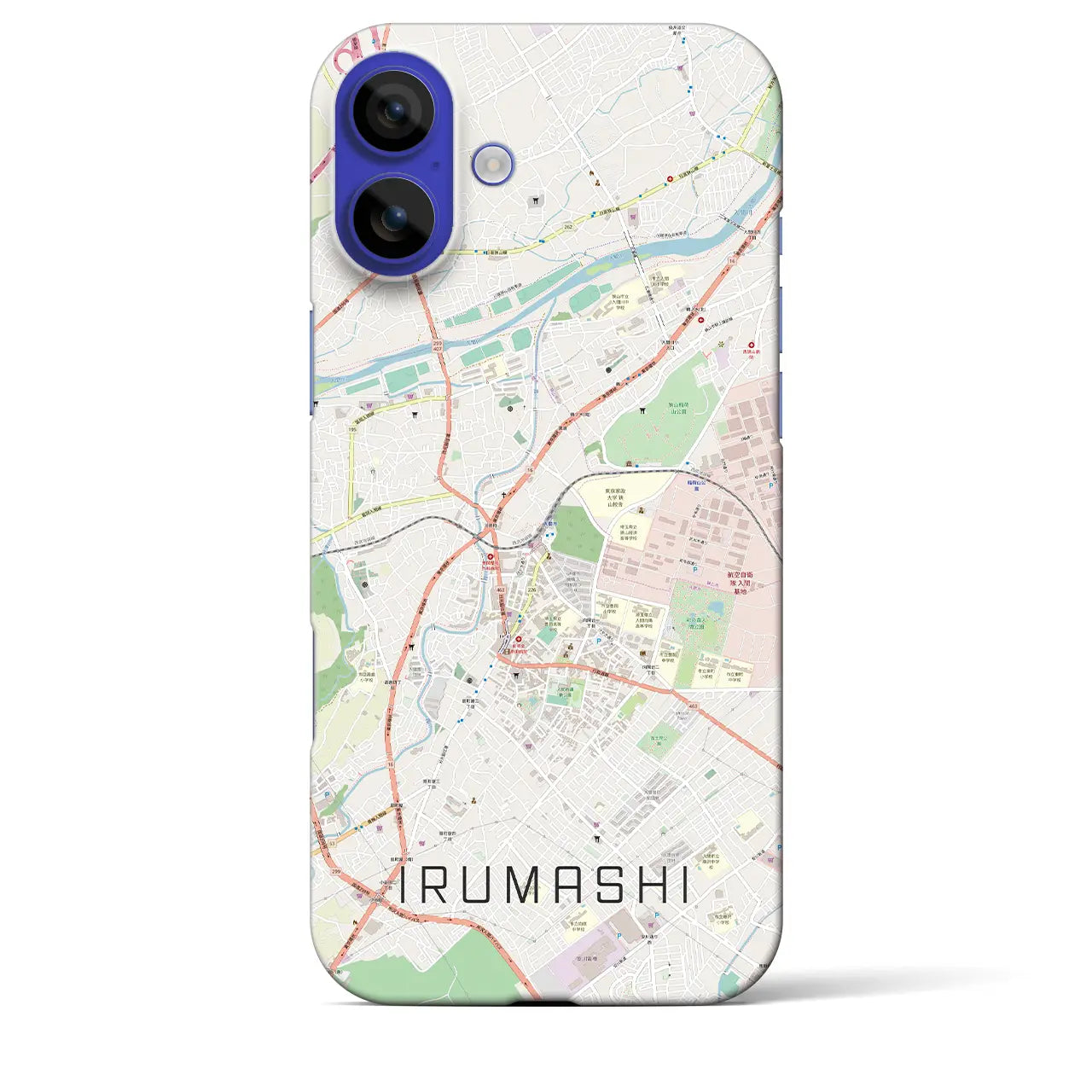 【入間市(埼玉県)】地図柄iPhoneケース(バックカバータイプ)ナチュラル・iPhone 16 Pro Max 用
