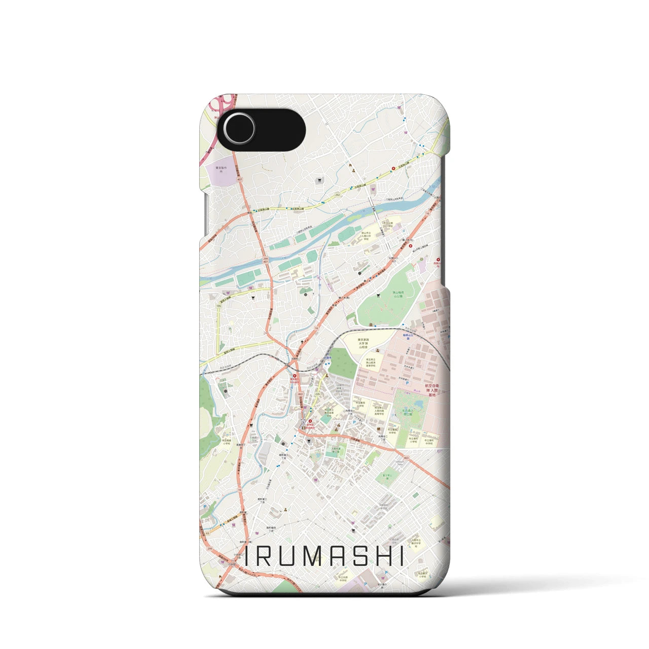 【入間市(埼玉県)】地図柄iPhoneケース(バックカバータイプ)