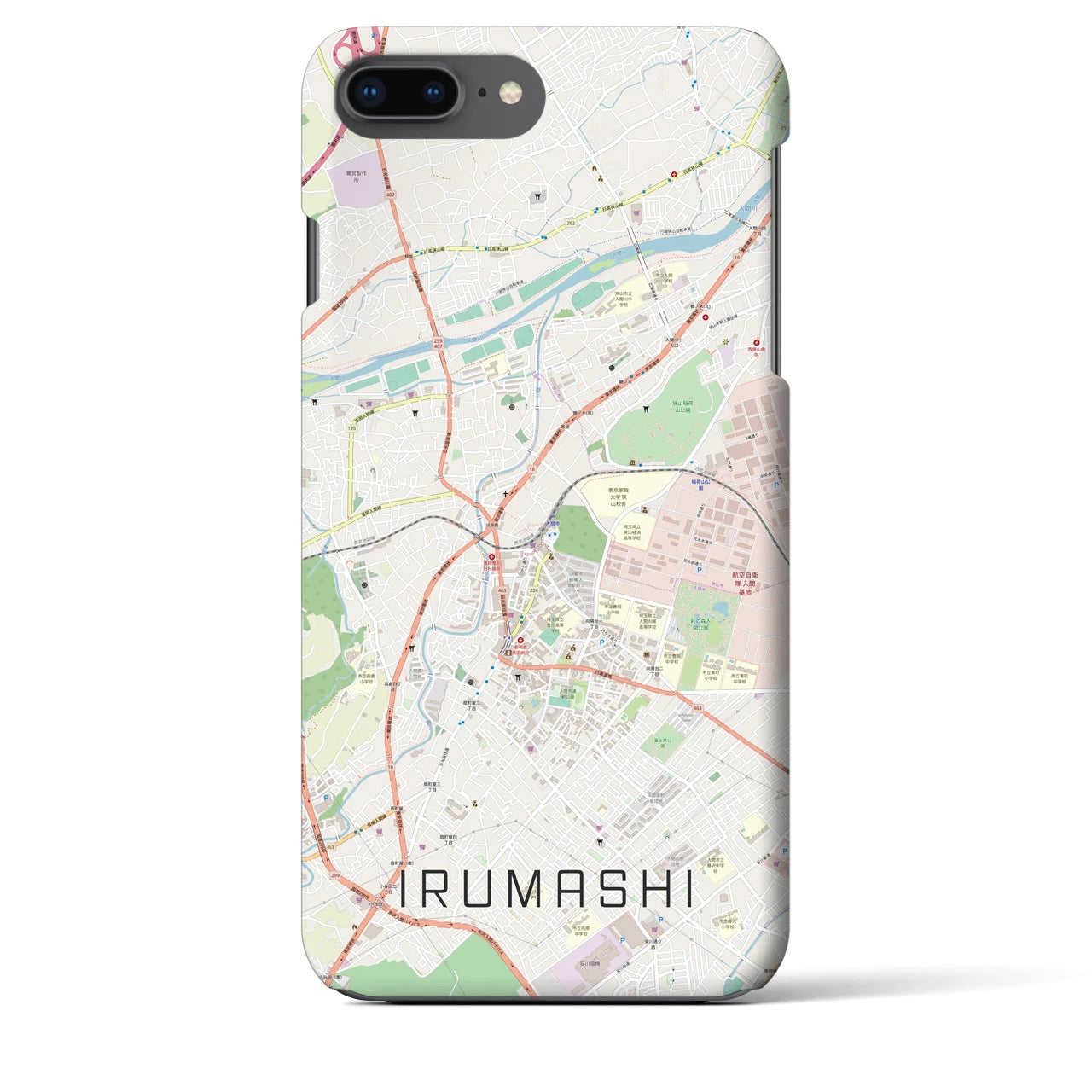 【入間市(埼玉県)】地図柄iPhoneケース(バックカバータイプ)
