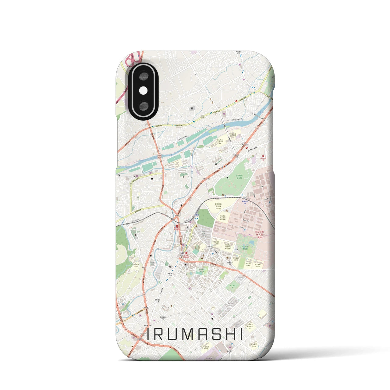 【入間市(埼玉県)】地図柄iPhoneケース(バックカバータイプ)