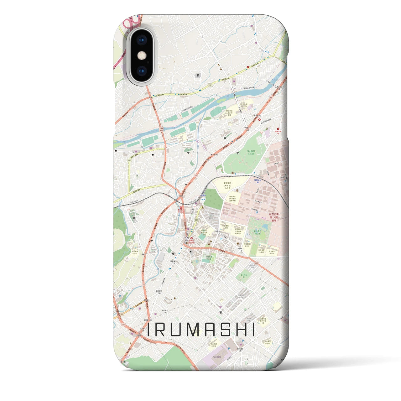 【入間市(埼玉県)】地図柄iPhoneケース(バックカバータイプ)
