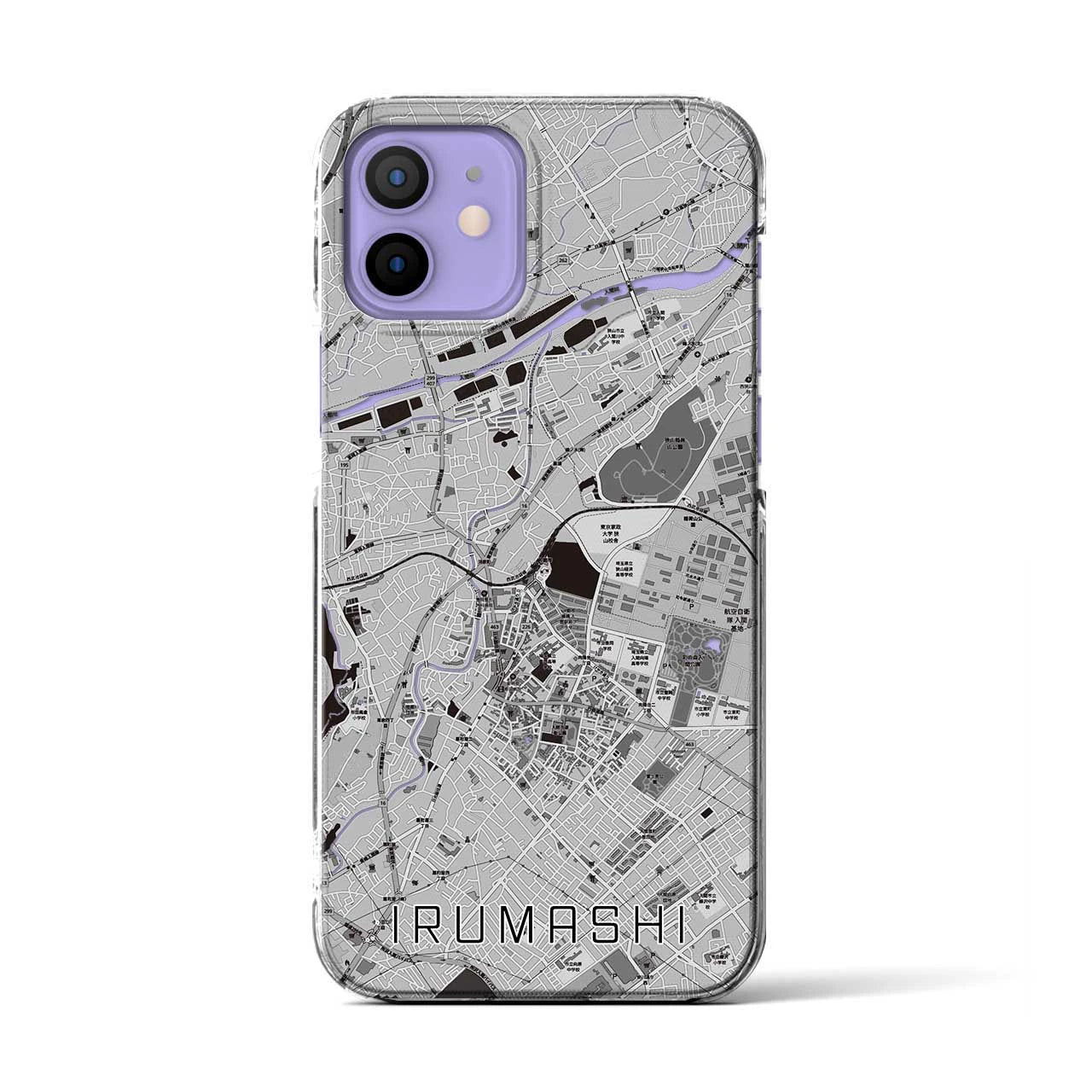 【入間市(埼玉県)】地図柄iPhoneケース(クリアタイプ)