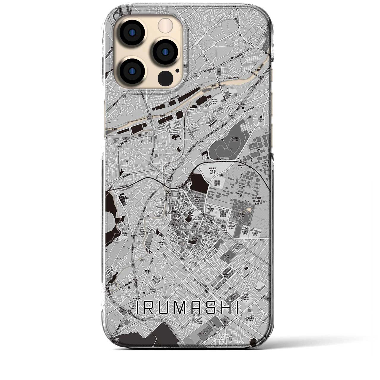 【入間市(埼玉県)】地図柄iPhoneケース(クリアタイプ)