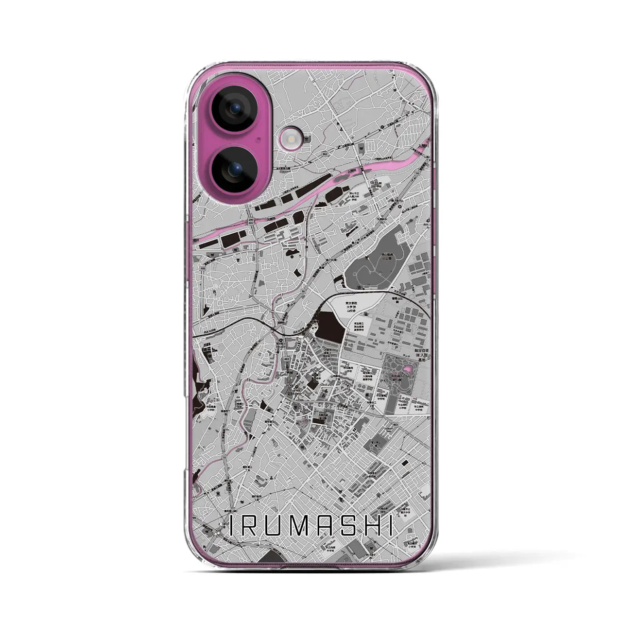 【入間市(埼玉県)】地図柄iPhoneケース(クリアタイプ)
