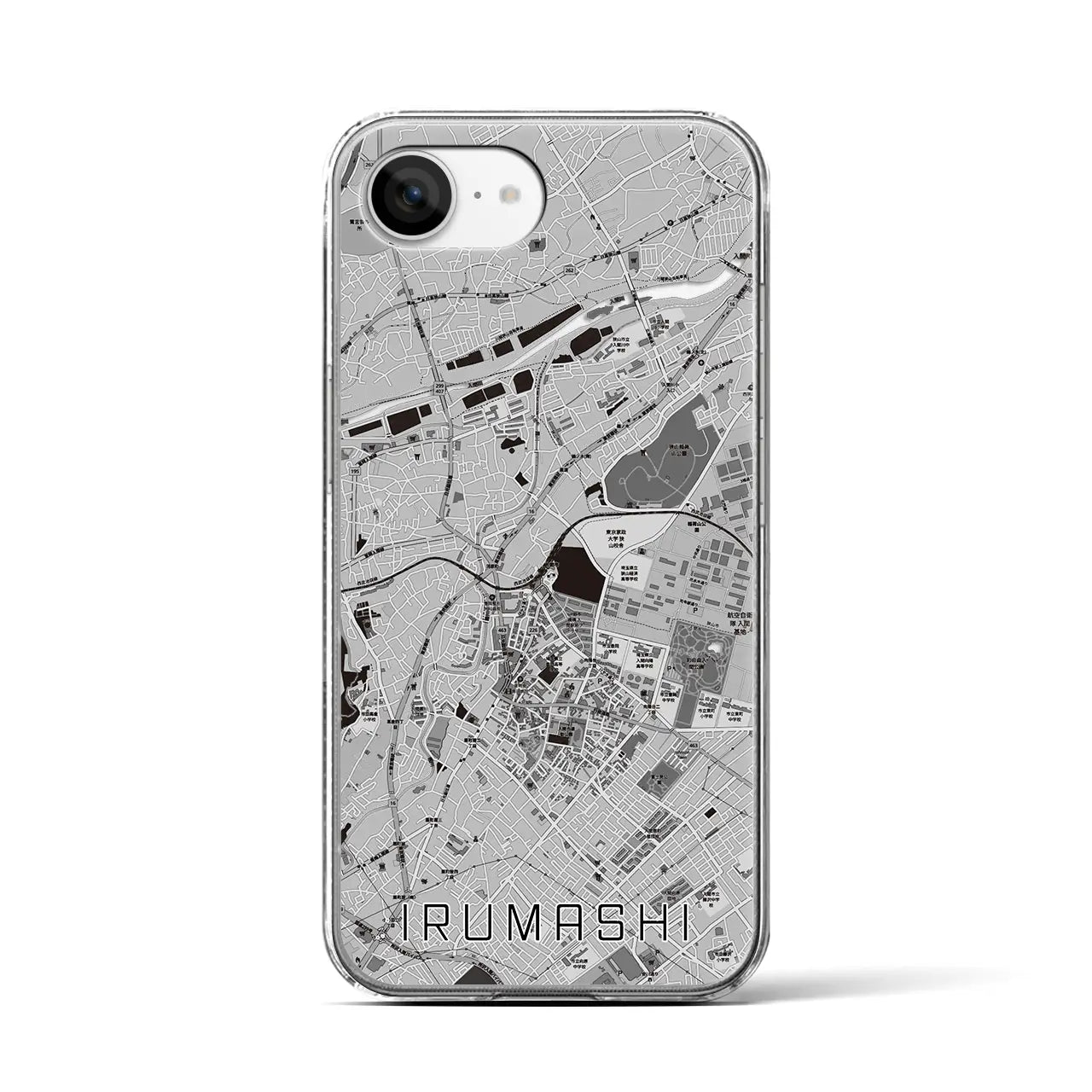 【入間市(埼玉県)】地図柄iPhoneケース(クリアタイプ)