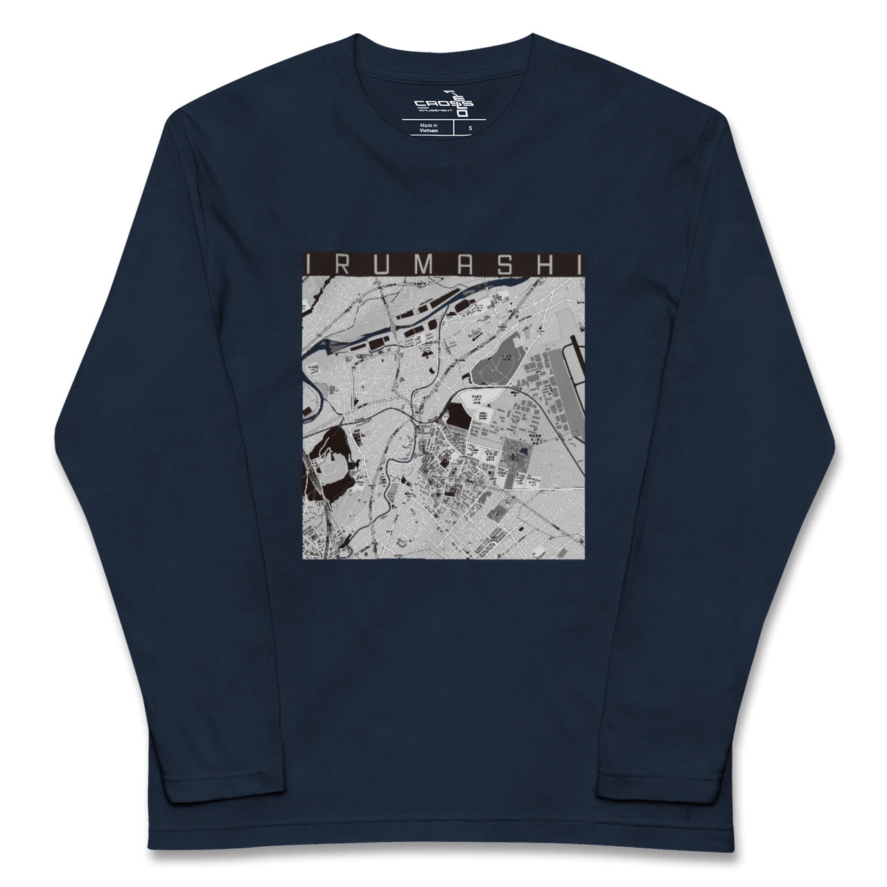 【入間市(埼玉県)】地図柄ロングスリーブTシャツ