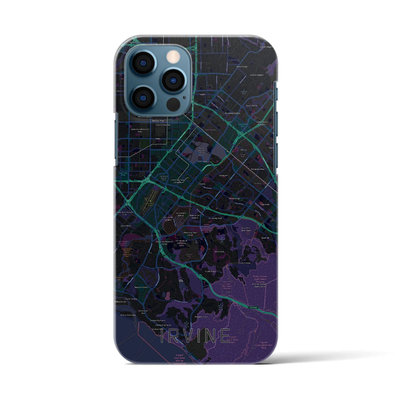 【アーバイン(アメリカ)】地図柄iPhoneケース(バックカバータイプ)