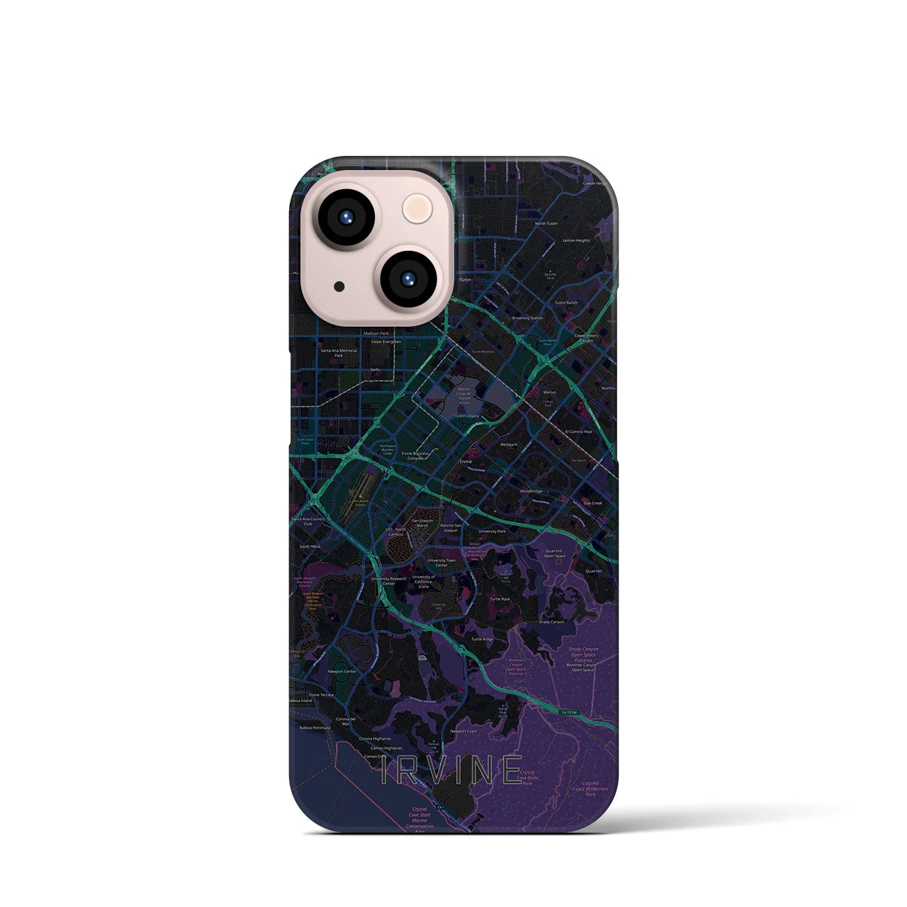 【アーバイン(アメリカ)】地図柄iPhoneケース(バックカバータイプ)