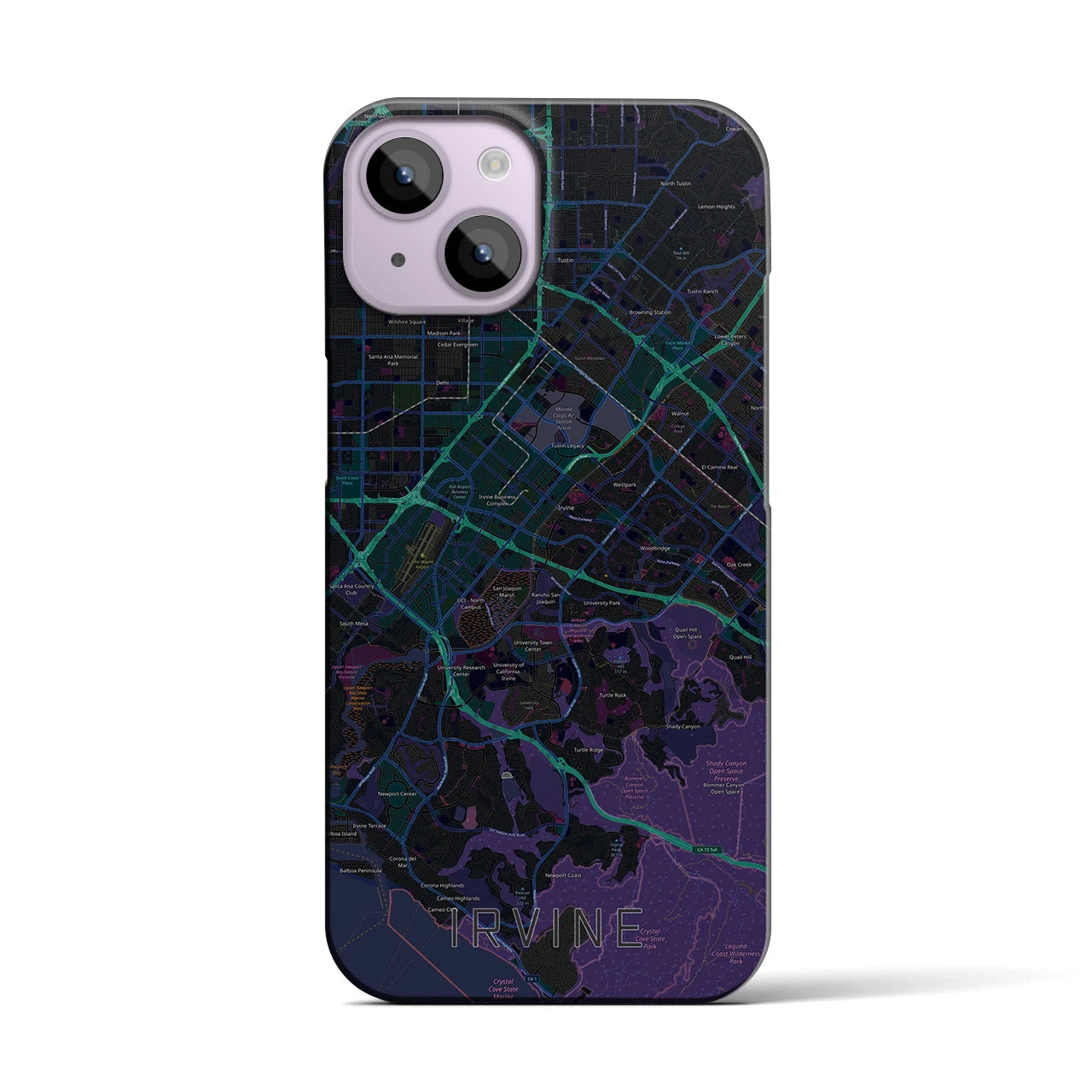 【アーバイン(アメリカ)】地図柄iPhoneケース(バックカバータイプ)