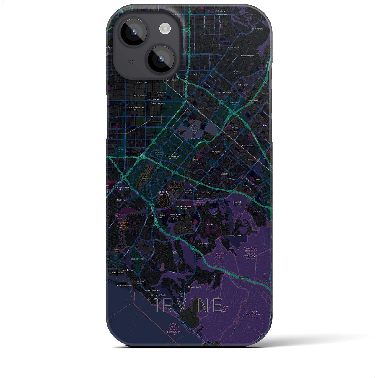 【アーバイン(アメリカ)】地図柄iPhoneケース(バックカバータイプ)