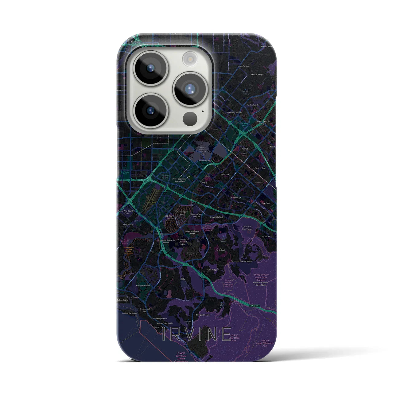 【アーバイン(アメリカ)】地図柄iPhoneケース(バックカバータイプ)