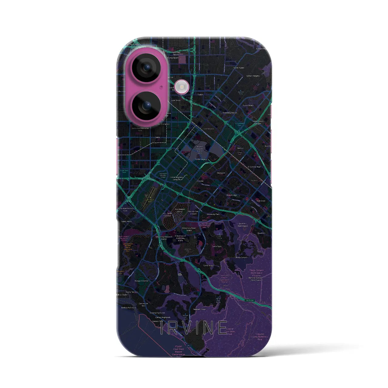 【アーバイン(アメリカ)】地図柄iPhoneケース(バックカバータイプ)