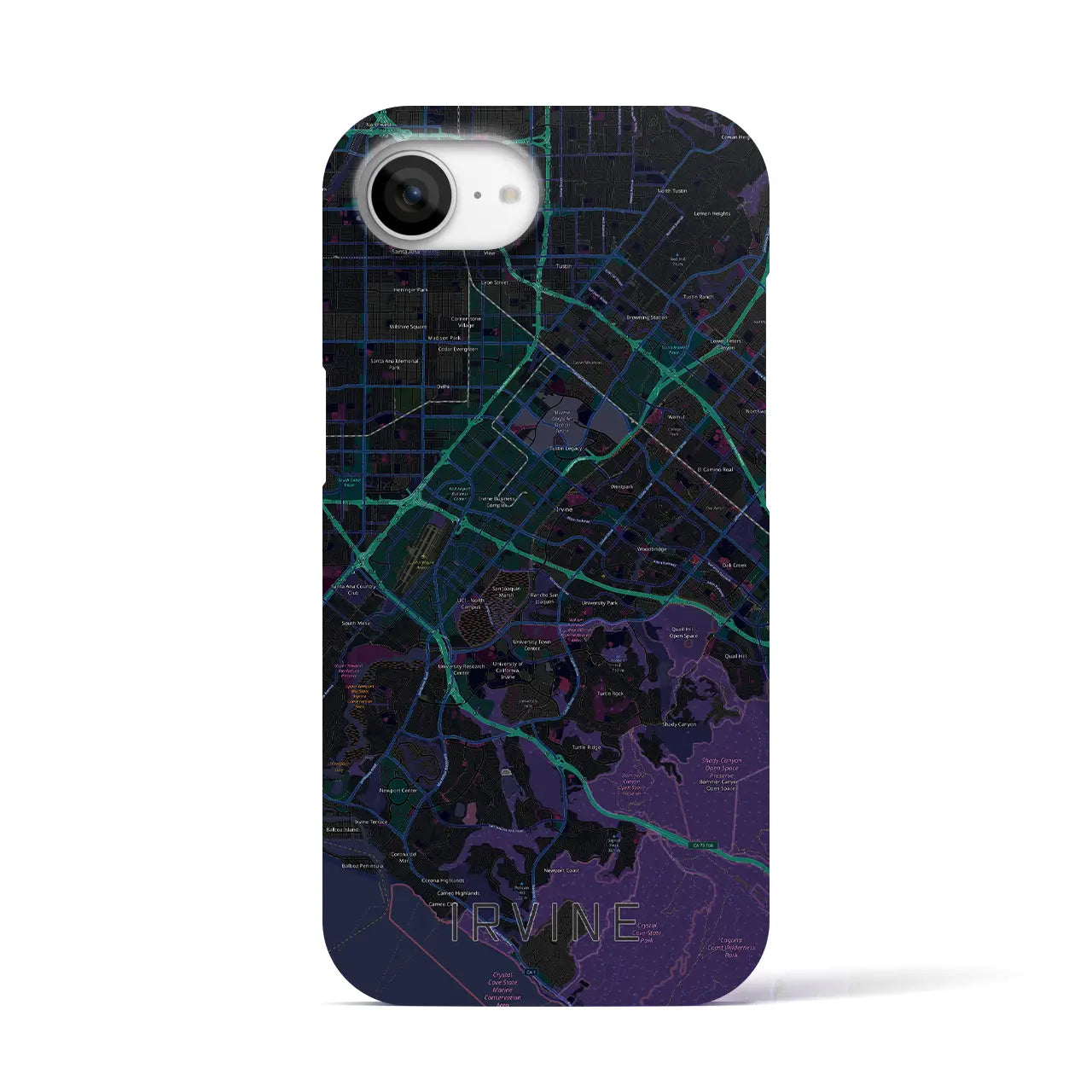 【アーバイン(アメリカ)】地図柄iPhoneケース(バックカバータイプ)