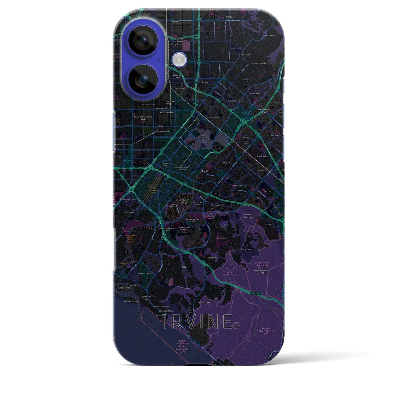 【アーバイン(アメリカ)】地図柄iPhoneケース(バックカバータイプ)