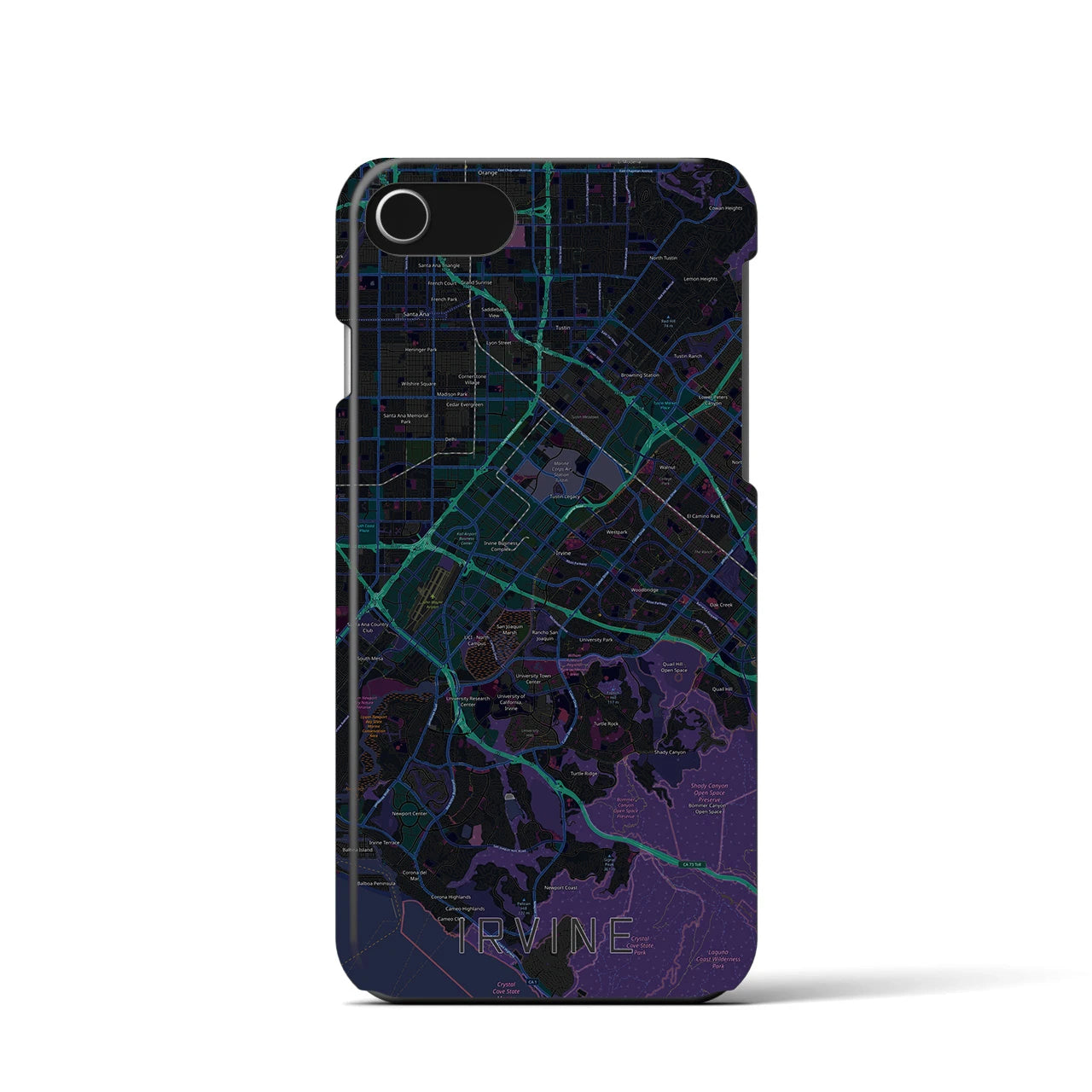 【アーバイン(アメリカ)】地図柄iPhoneケース(バックカバータイプ)