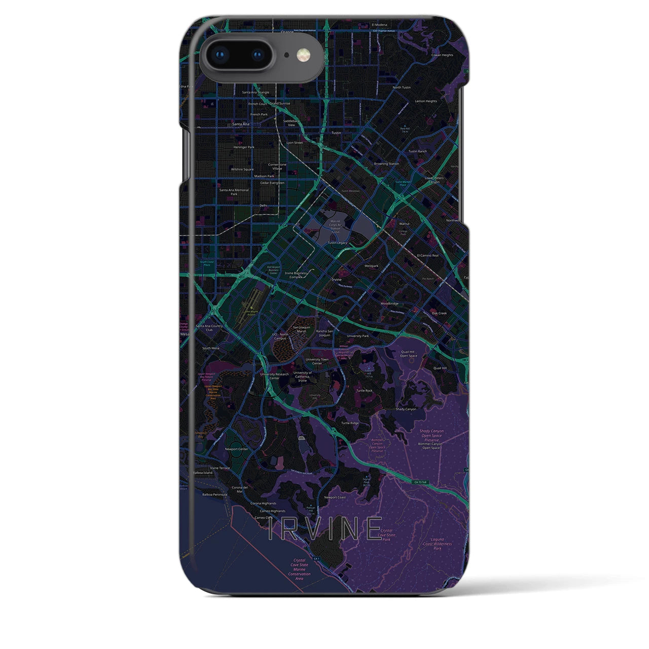 【アーバイン(アメリカ)】地図柄iPhoneケース(バックカバータイプ)