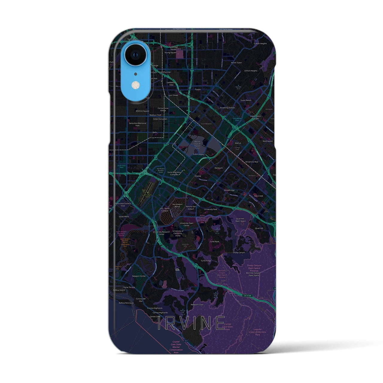 【アーバイン(アメリカ)】地図柄iPhoneケース(バックカバータイプ)