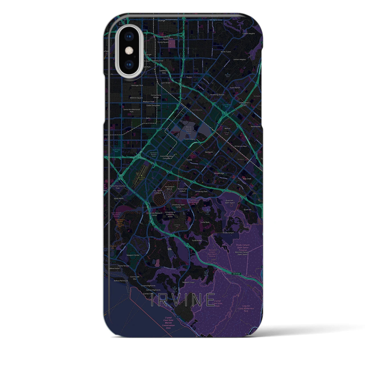 【アーバイン(アメリカ)】地図柄iPhoneケース(バックカバータイプ)