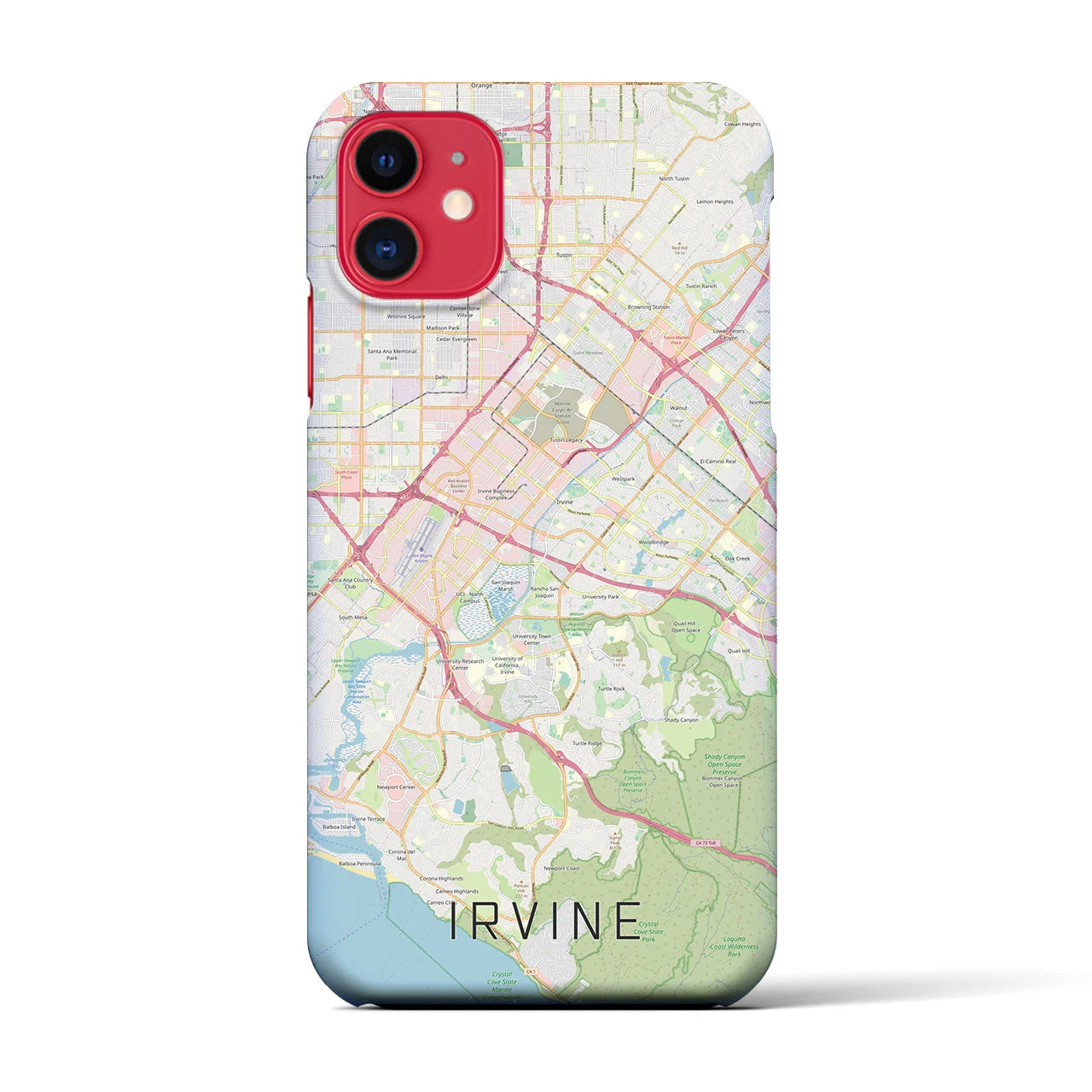 【アーバイン(アメリカ)】地図柄iPhoneケース(バックカバータイプ)