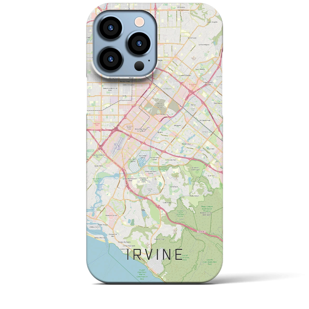 【アーバイン(アメリカ)】地図柄iPhoneケース(バックカバータイプ)