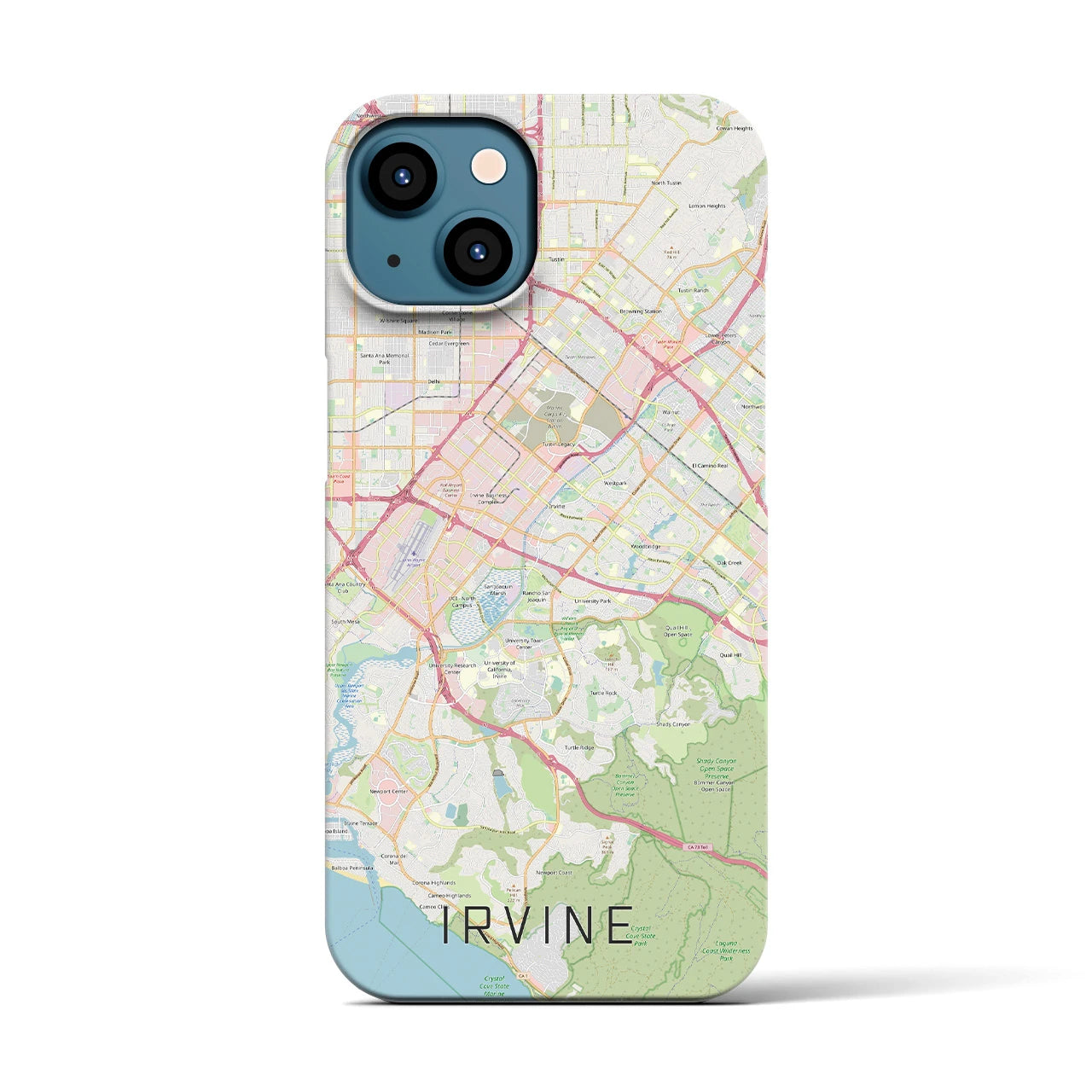 【アーバイン(アメリカ)】地図柄iPhoneケース(バックカバータイプ)