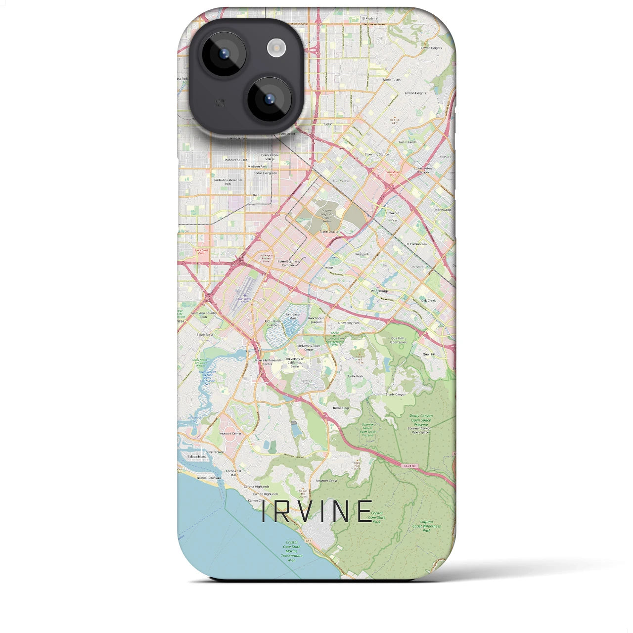 【アーバイン(アメリカ)】地図柄iPhoneケース(バックカバータイプ)