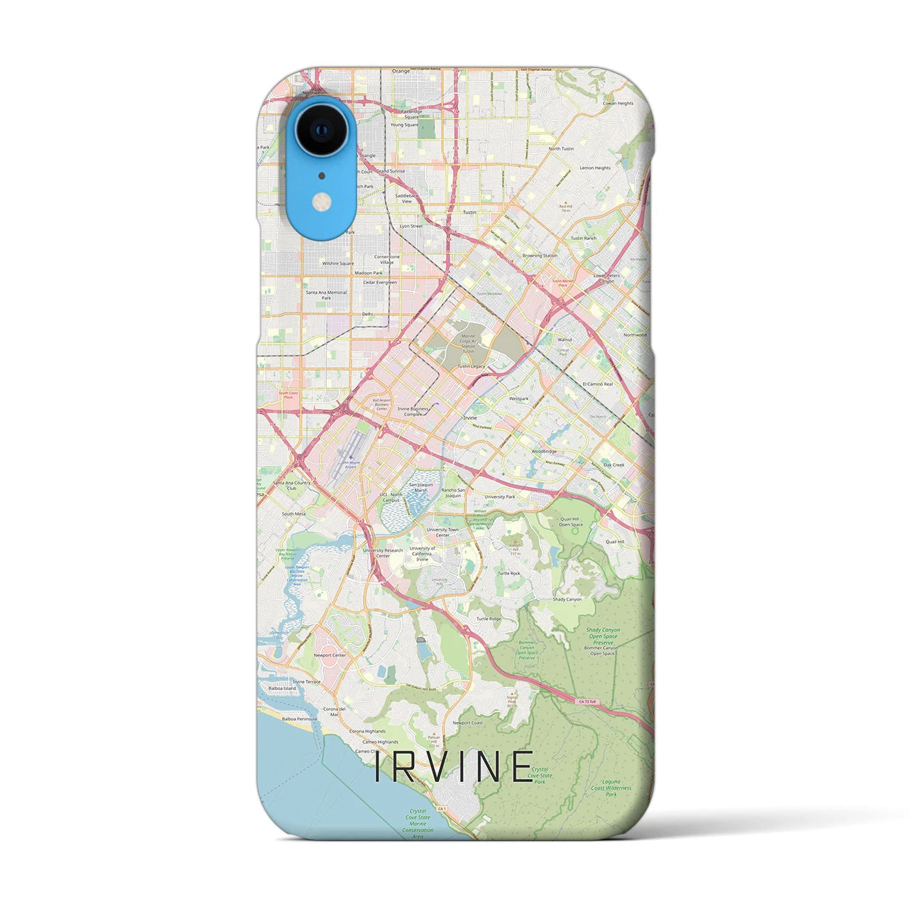 【アーバイン(アメリカ)】地図柄iPhoneケース(バックカバータイプ)
