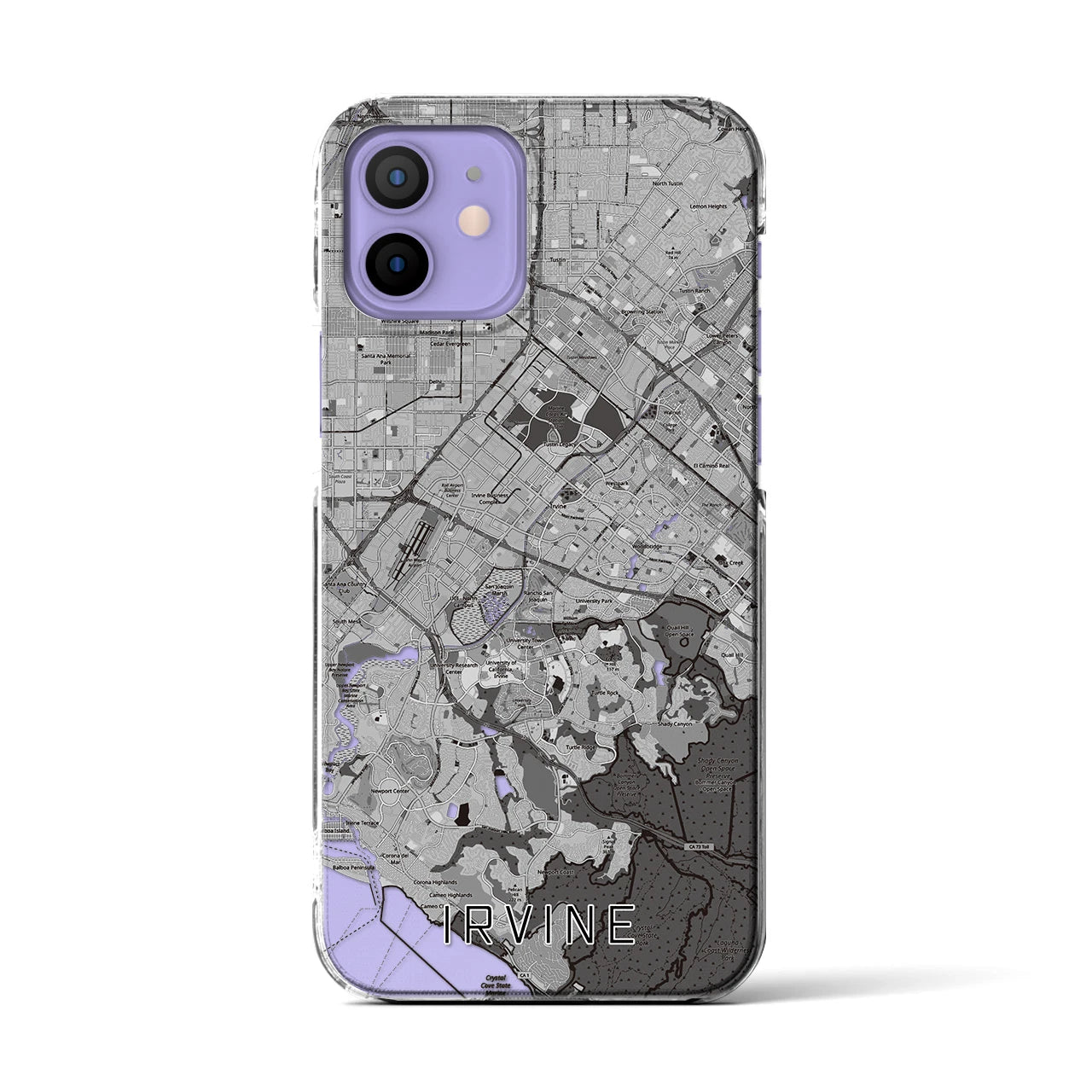 【アーバイン(アメリカ)】地図柄iPhoneケース(クリアタイプ)