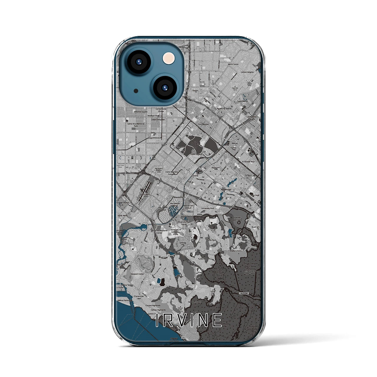 【アーバイン(アメリカ)】地図柄iPhoneケース(クリアタイプ)