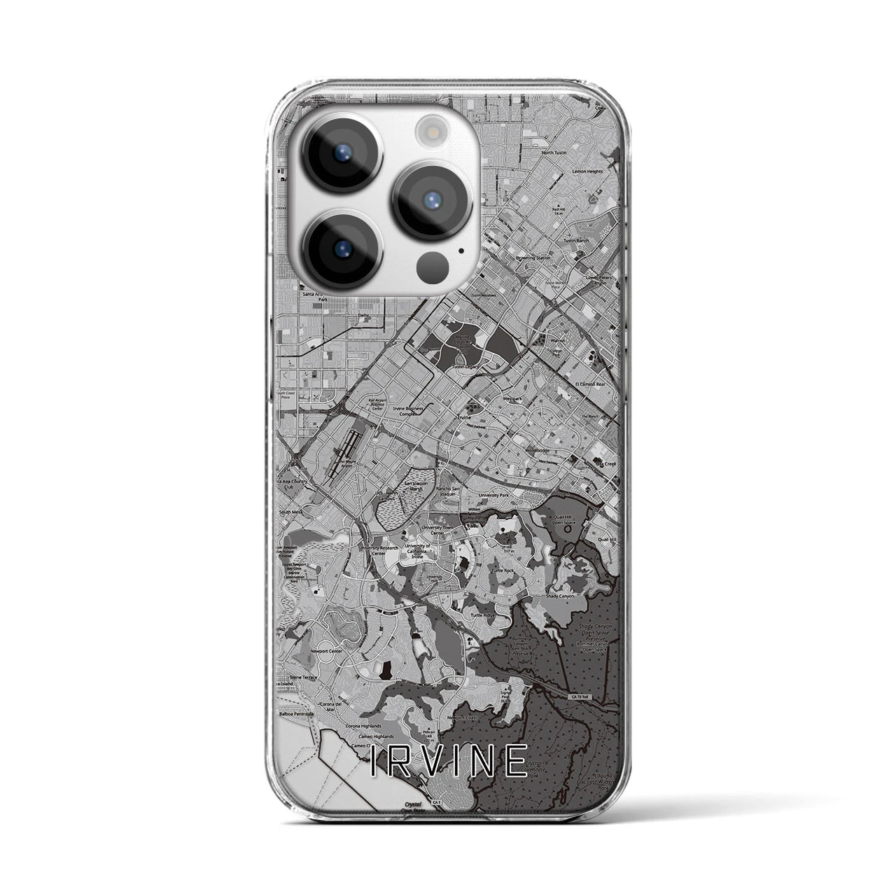 【アーバイン(アメリカ)】地図柄iPhoneケース(クリアタイプ)