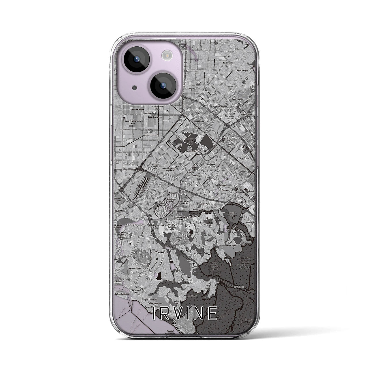 【アーバイン(アメリカ)】地図柄iPhoneケース(クリアタイプ)