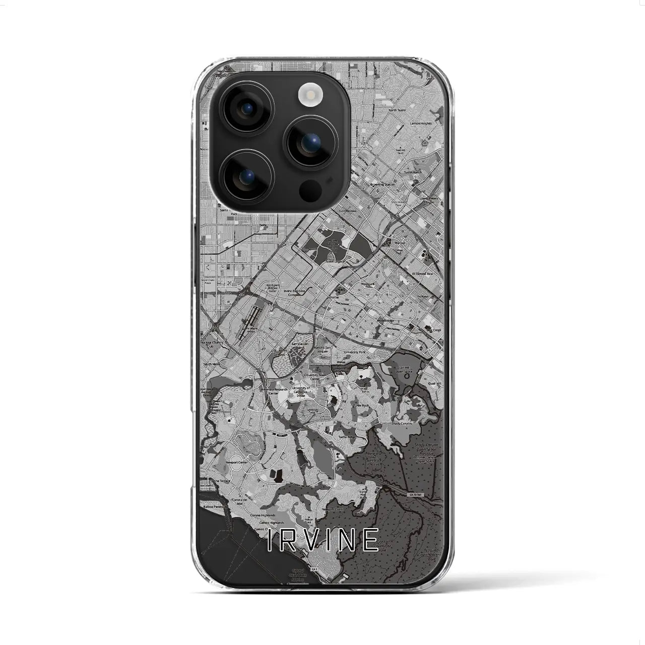 【アーバイン(アメリカ)】地図柄iPhoneケース(クリアタイプ)