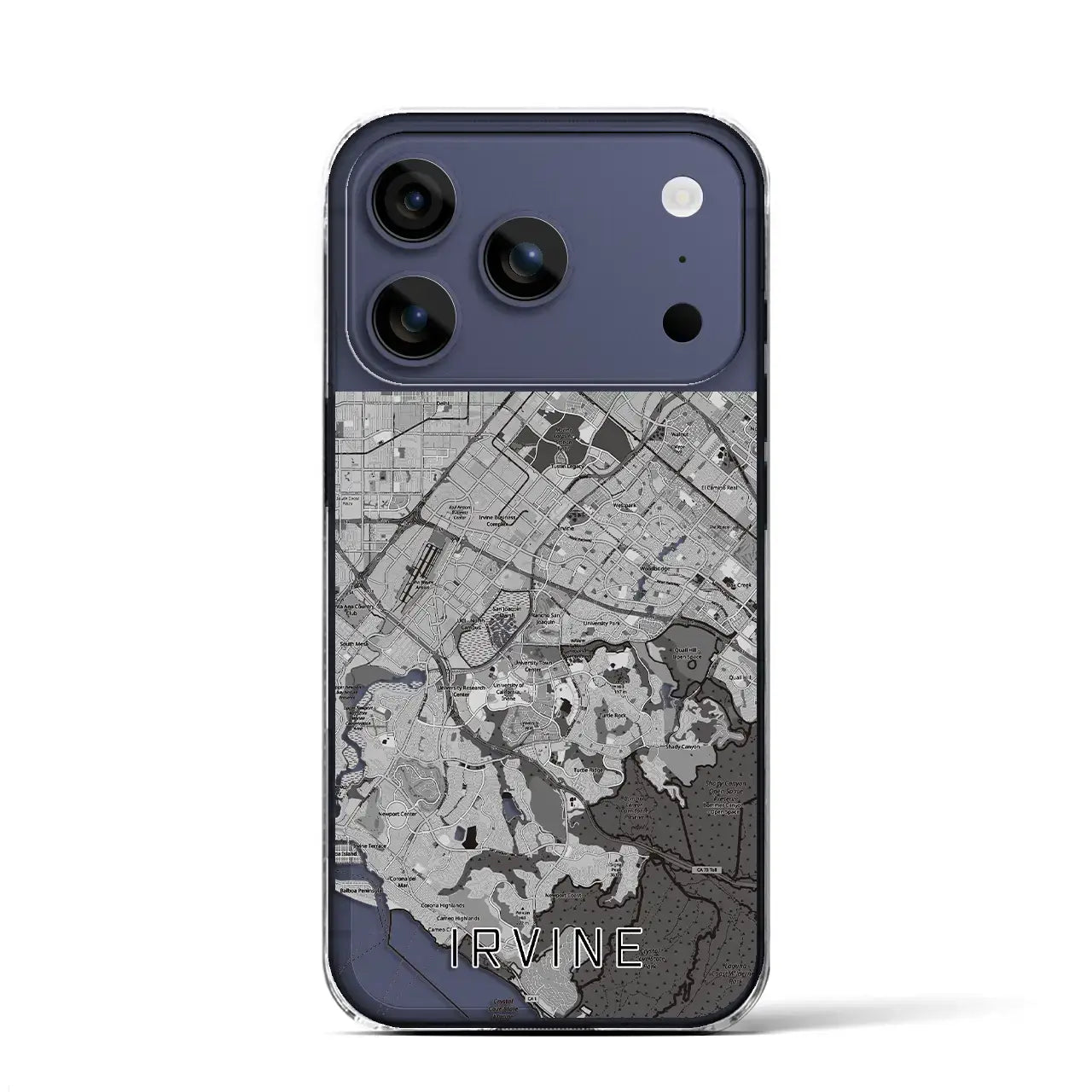 【アーバイン(アメリカ)】地図柄iPhoneケース(クリアタイプ)