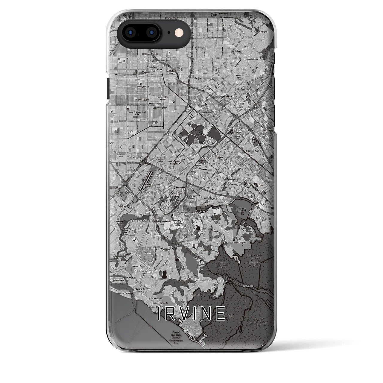 【アーバイン(アメリカ)】地図柄iPhoneケース(クリアタイプ)