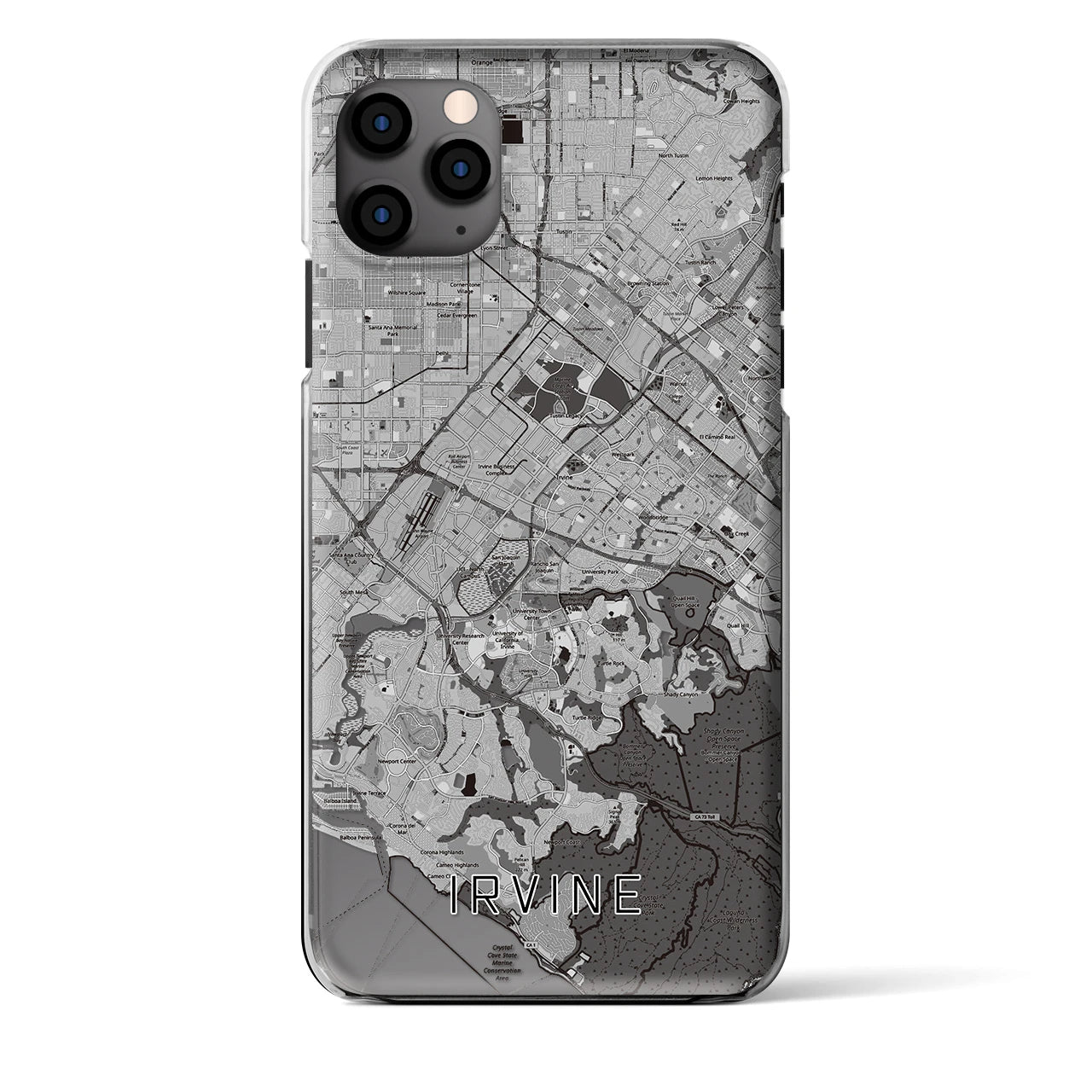 【アーバイン(アメリカ)】地図柄iPhoneケース(クリアタイプ)