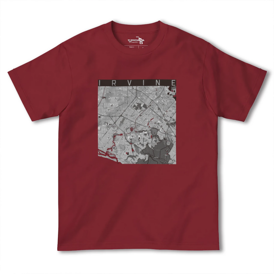 【アーバイン(アメリカ)】地図柄ヘビーウェイトTシャツ