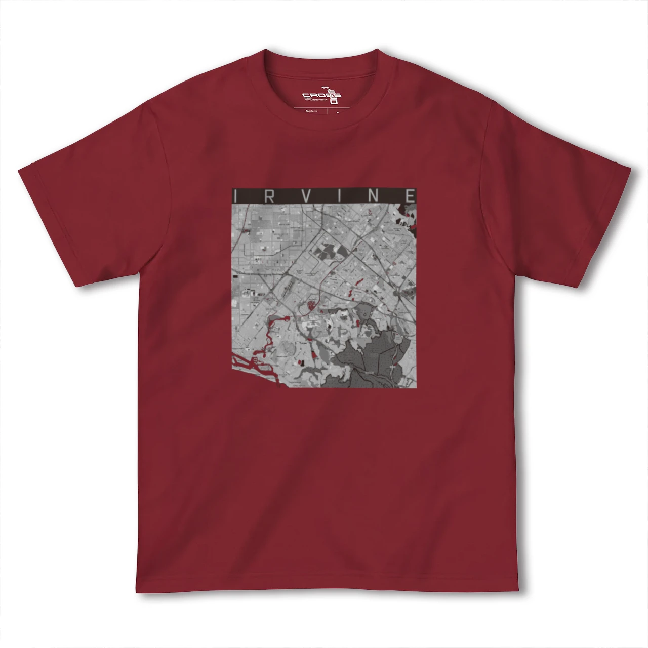 【アーバイン(アメリカ)】地図柄ヘビーウェイトTシャツ