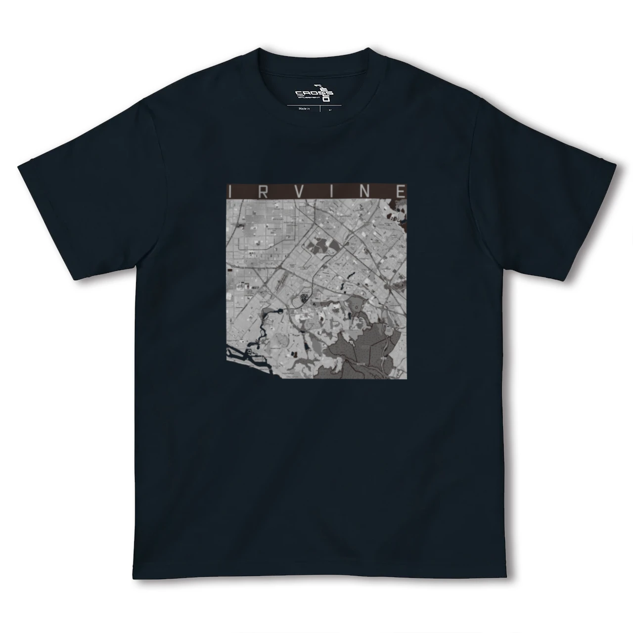 【アーバイン(アメリカ)】地図柄ヘビーウェイトTシャツ