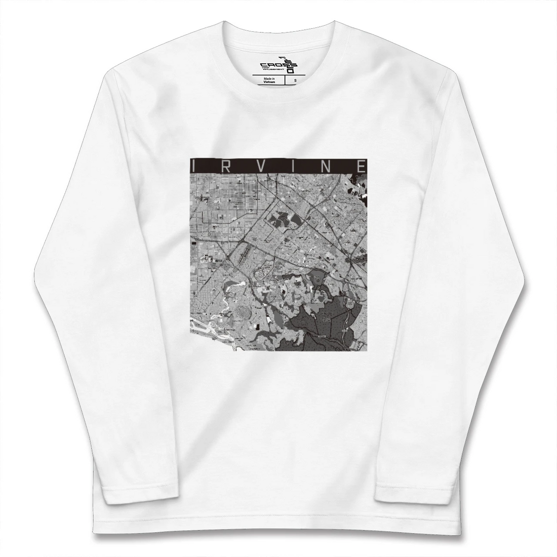 【アーバイン(アメリカ)】地図柄ロングスリーブTシャツ