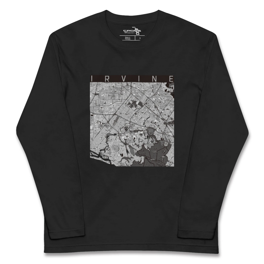 【アーバイン(アメリカ)】地図柄ロングスリーブTシャツ